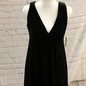 Old Navy Black Velvet V-Neck Mini Dress (NWT( Size Small)